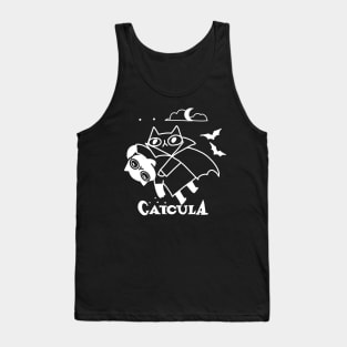 Catcula Halloween Black Cat Parody Tank Top